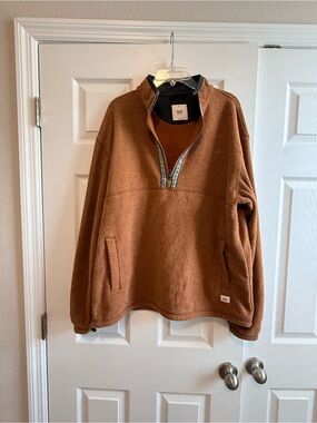 Katin Men's Zip-Up Fleece Sweater - Brown